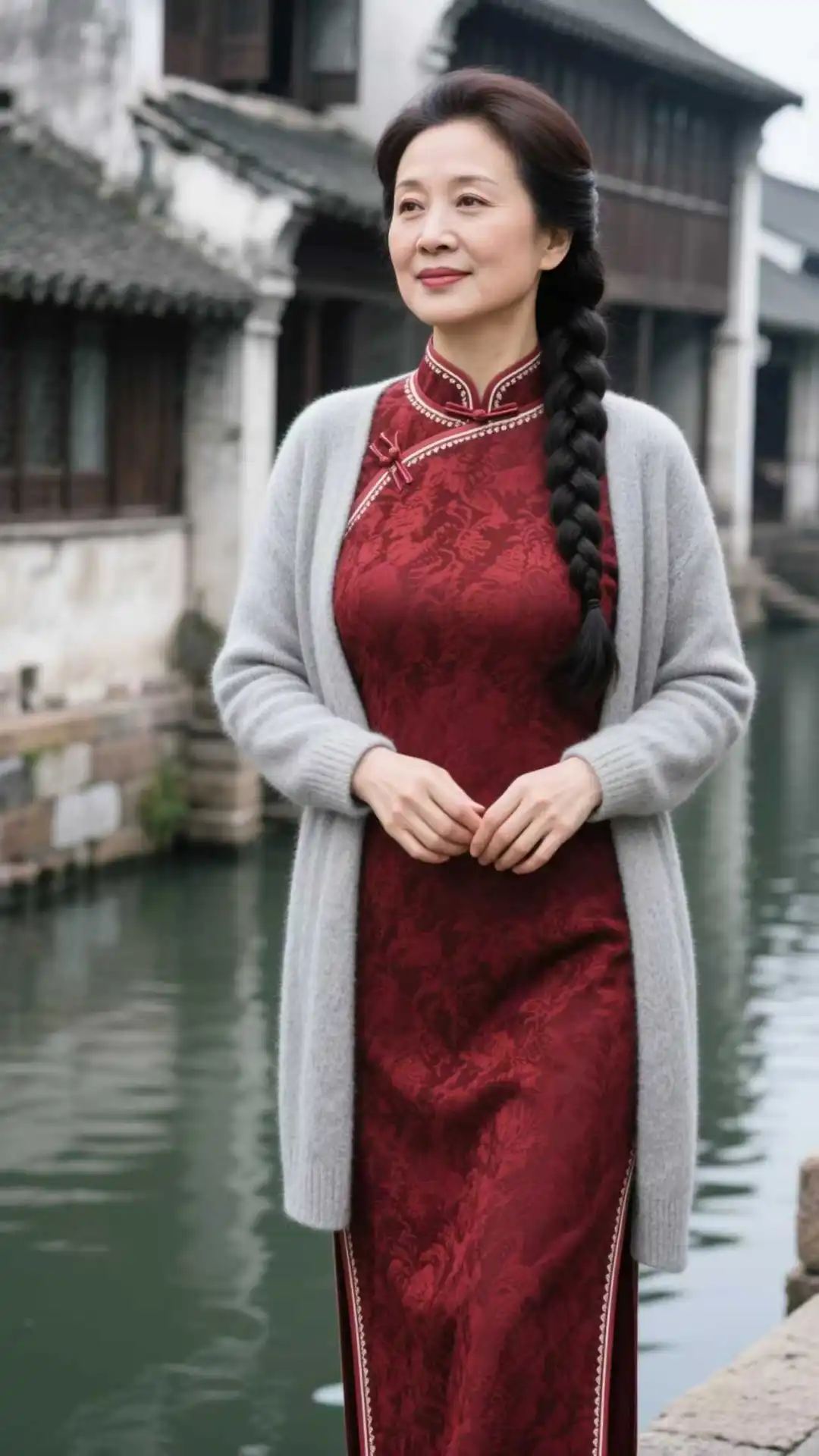 成熟韵味穿搭，48岁的阿姨如诗如画