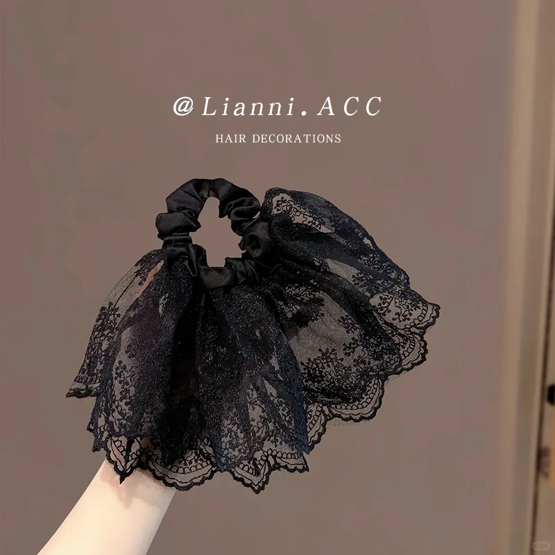 🌈复古蕾丝发圈｜低马尾也能这么有气质