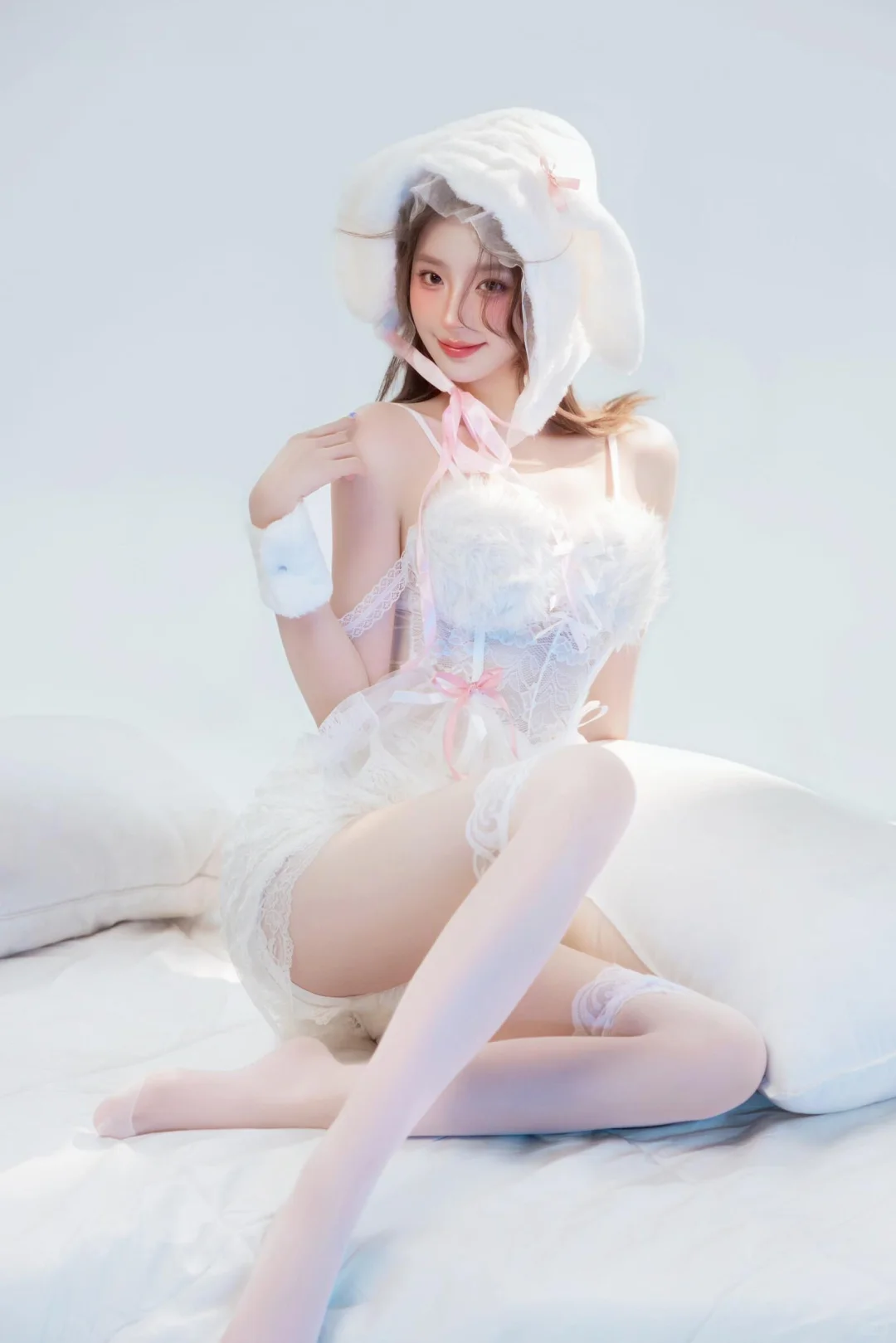 纯欲天花板！谁能拒绝这样的软萌兔系女友