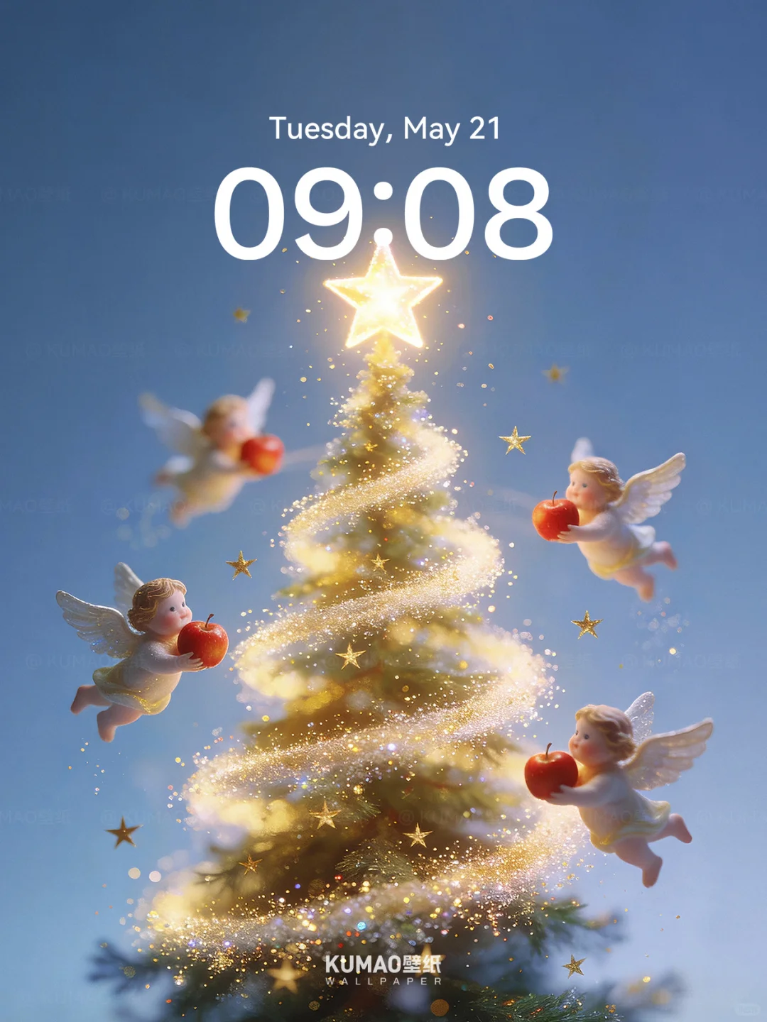 星光圣诞树，童话浪漫梦幻氛围｜唯美壁纸