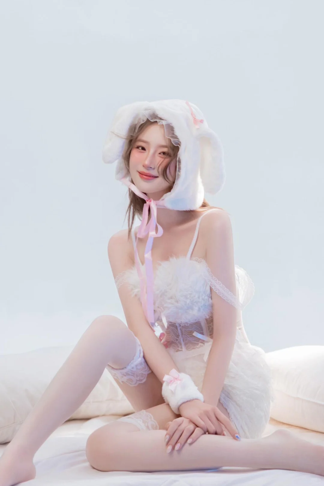 纯欲天花板！谁能拒绝这样的软萌兔系女友