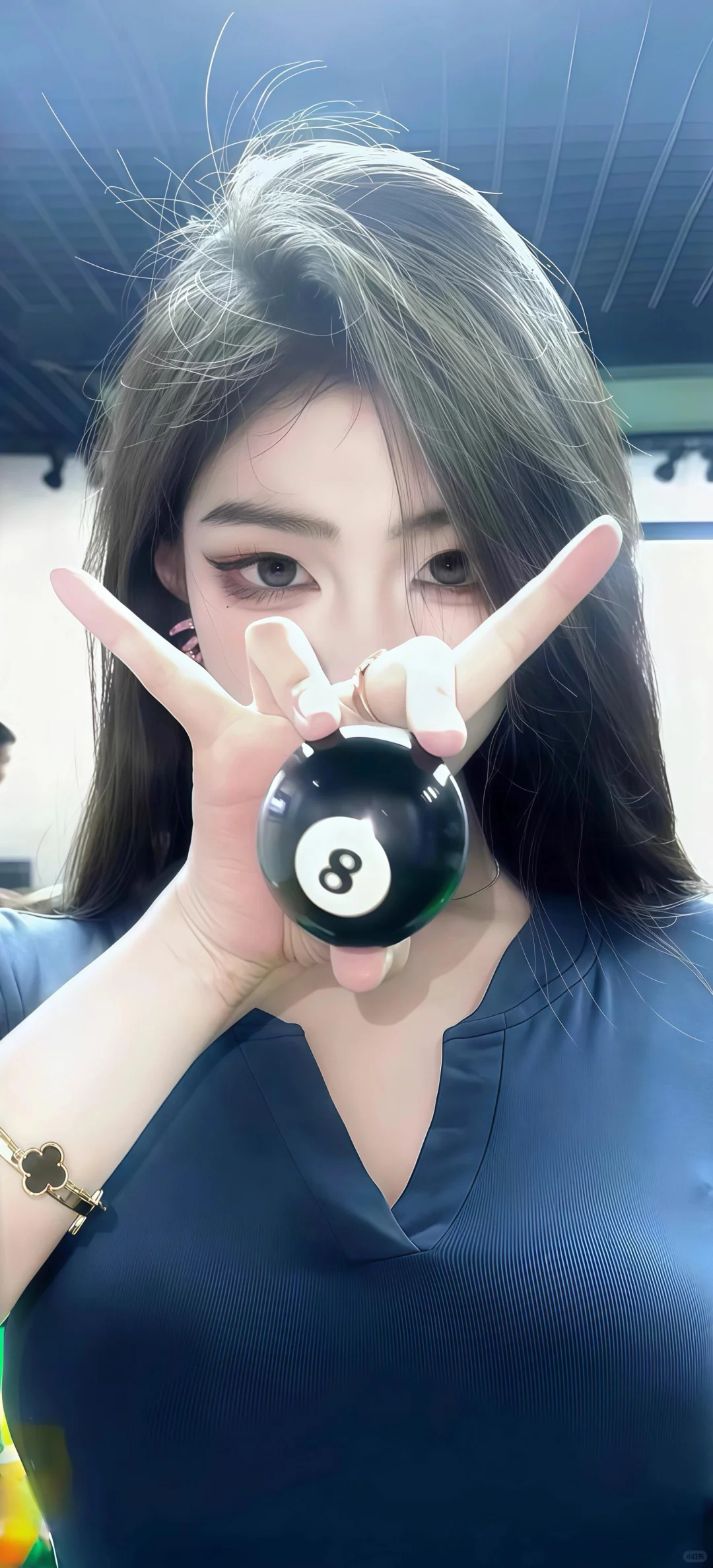 黑8台球美女壁纸