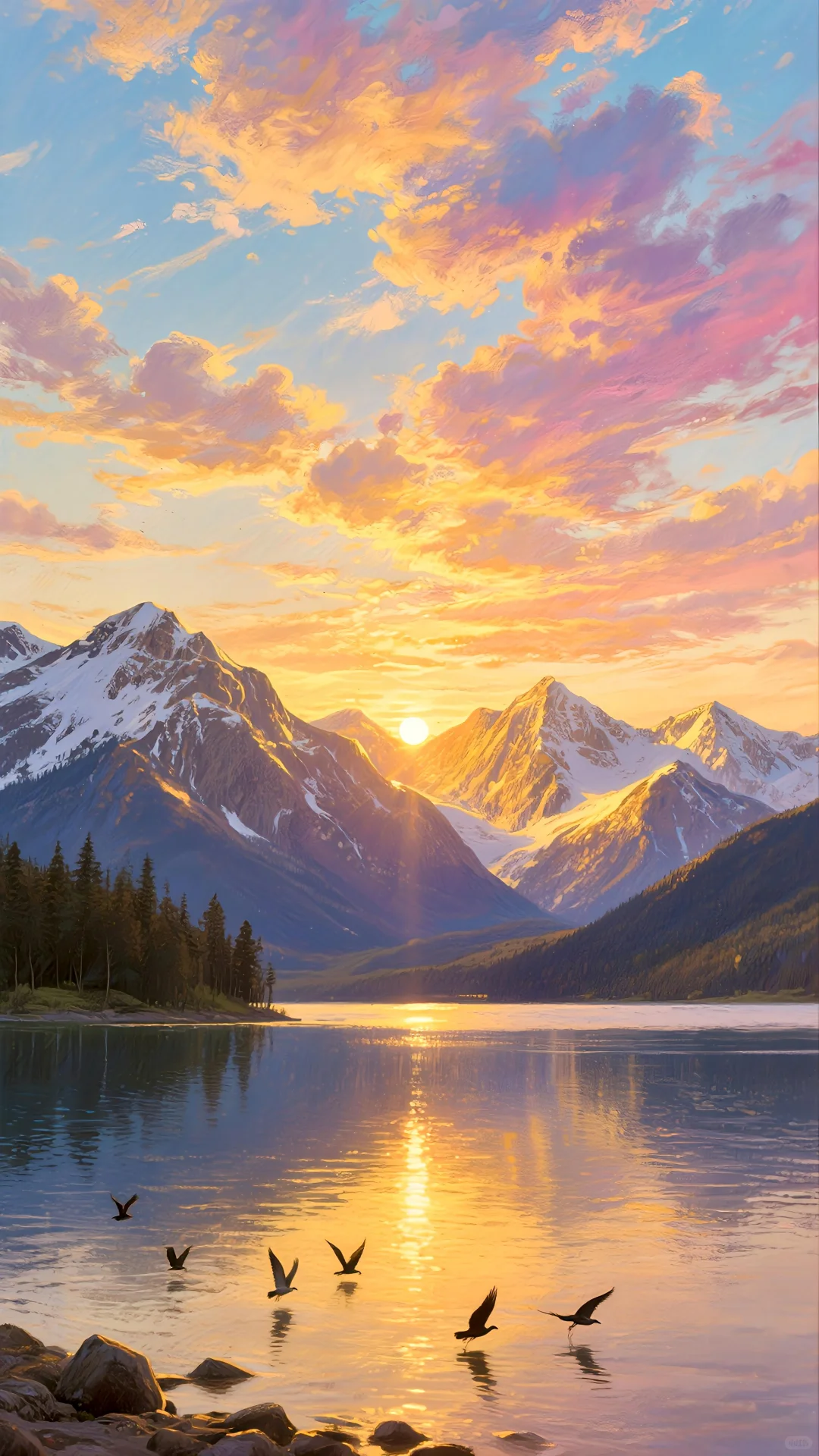 五行齐全能量壁纸🌲🌞⛰️🏔️💧