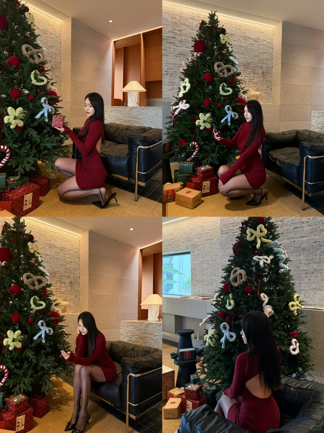 常州陪拍｜红色包臀裙和圣诞适配度🍷