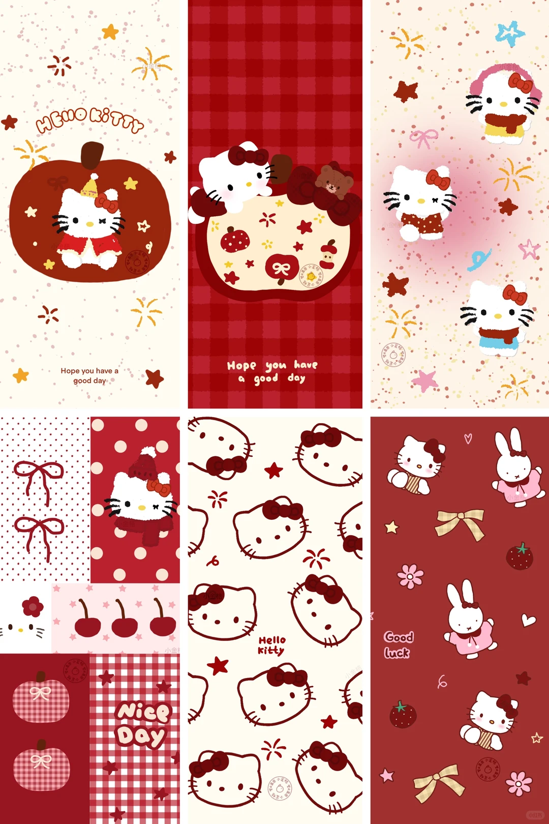 新年红Kitty可爱壁纸！！！