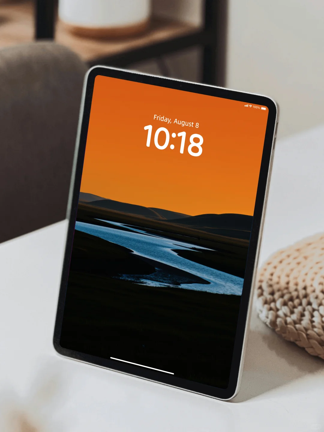 旷野与溪流丨落日旷野与溪流的温柔丨4K壁纸