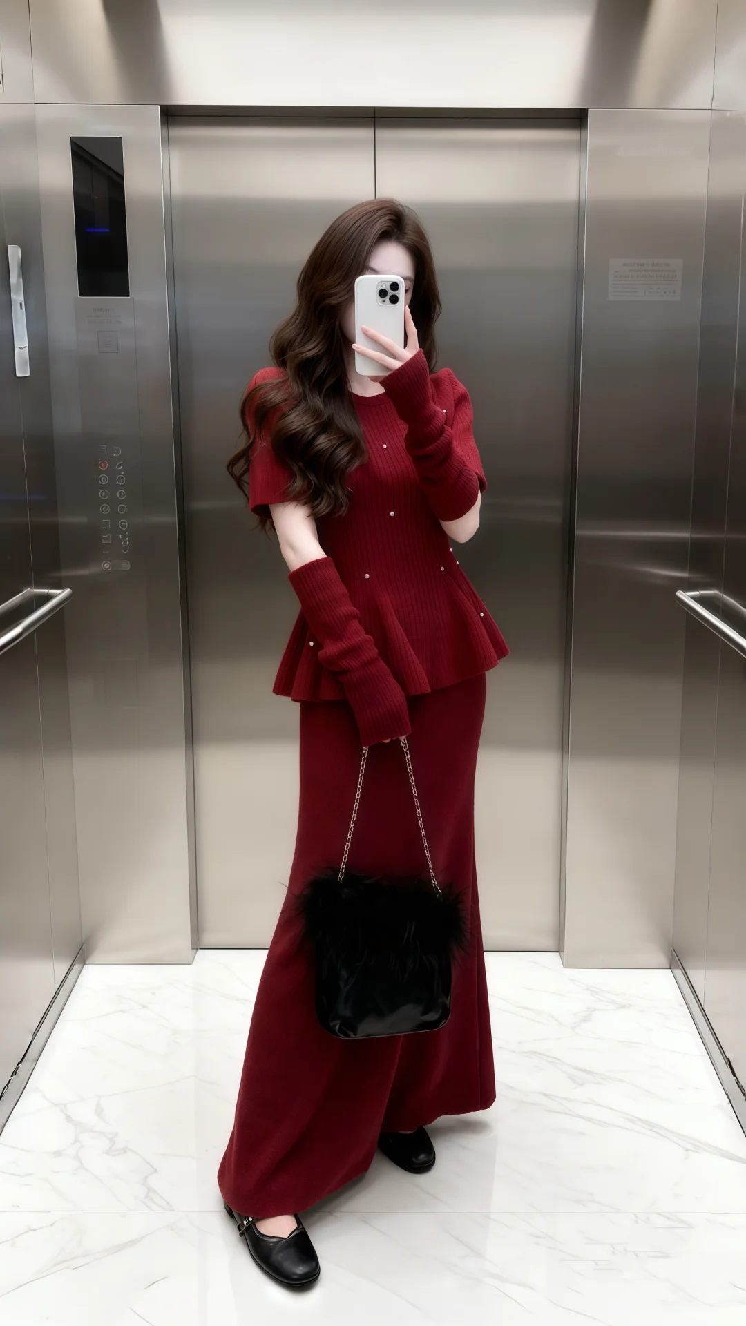 红色套装、好显白啊！！！