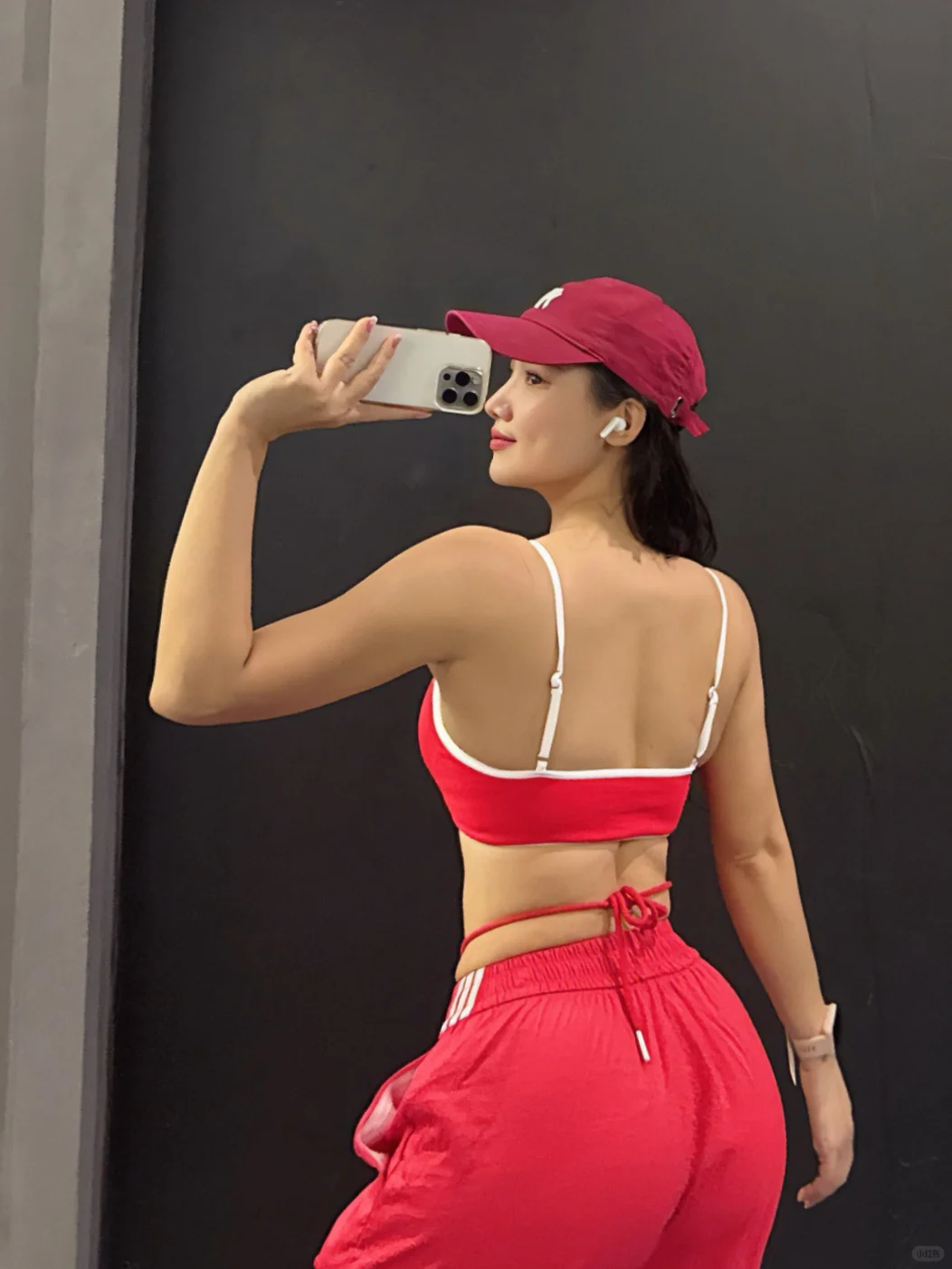 165 115 健身穿搭｜红色系运动女孩🔴
