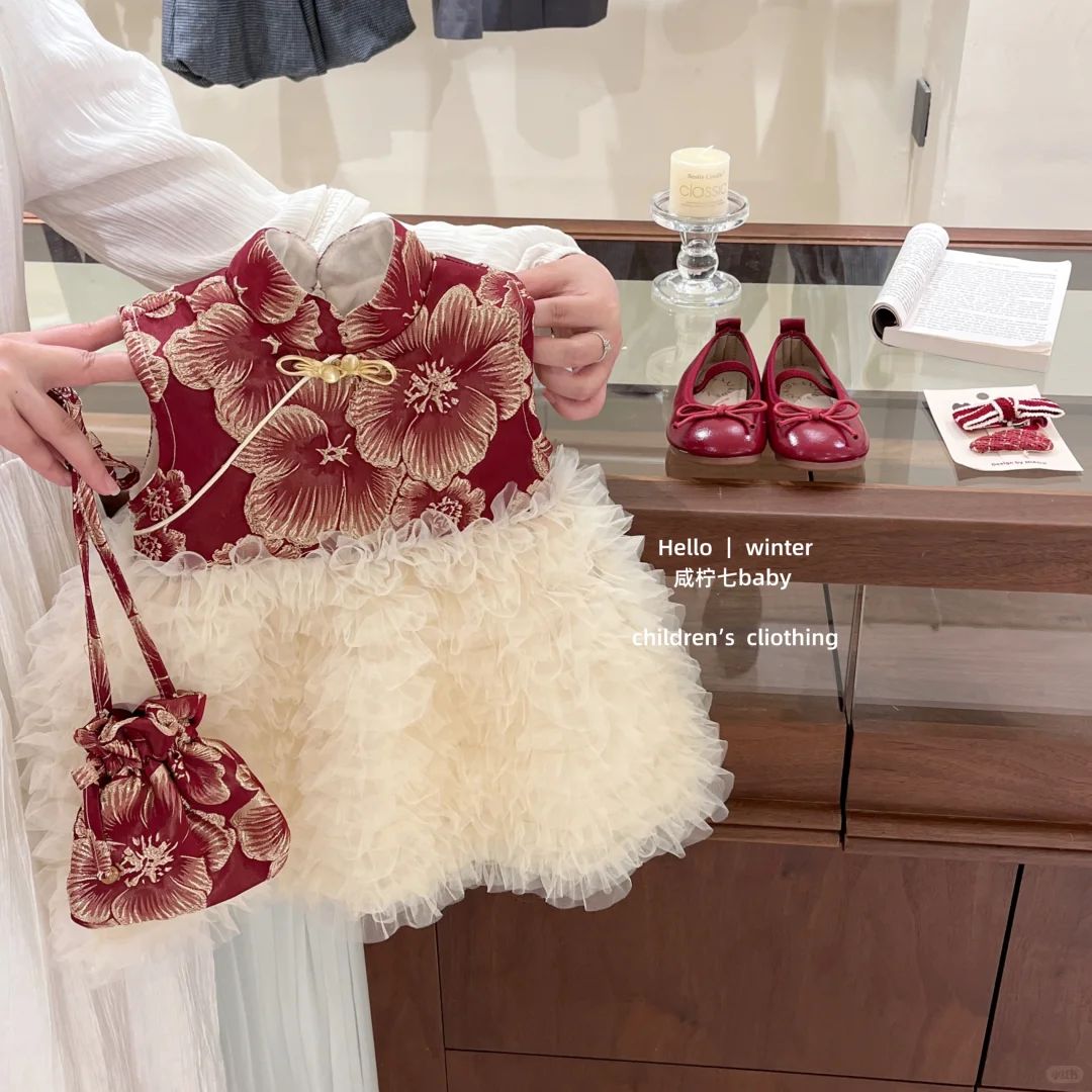 🧧【高定重工款】女儿新年国风公主裙穿搭
