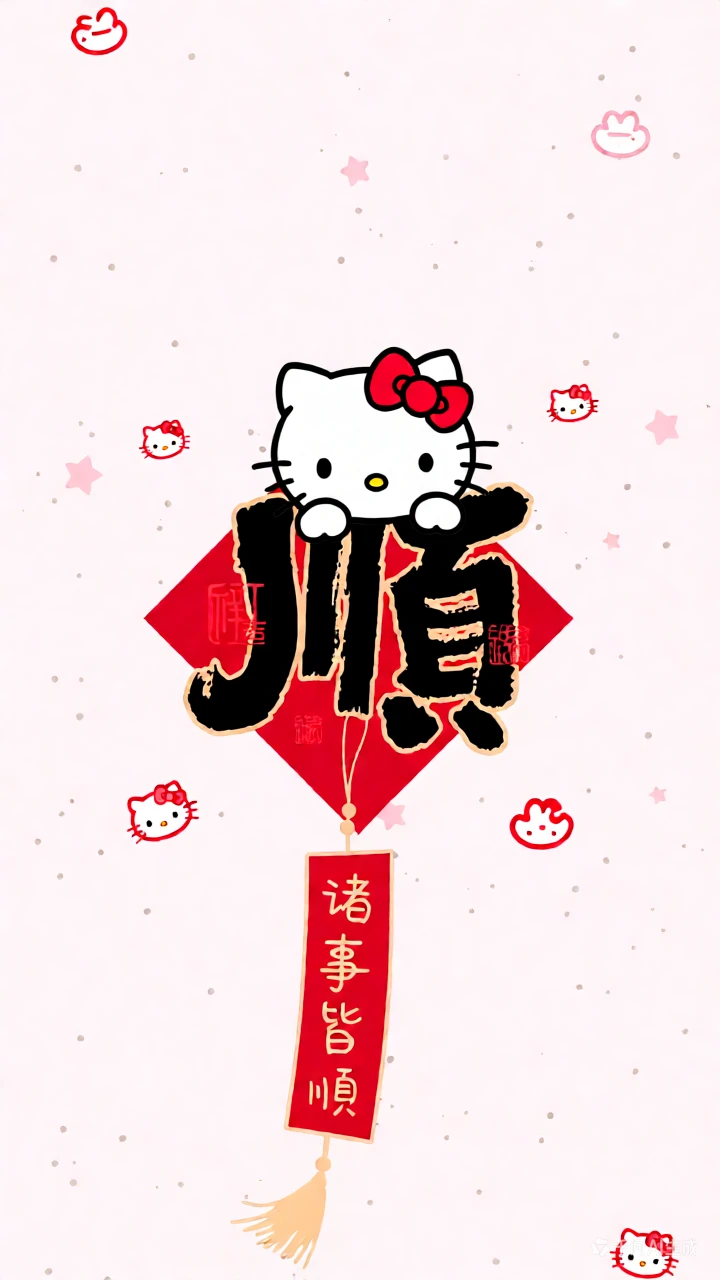 hellokitty新年壁纸已备好！🧨