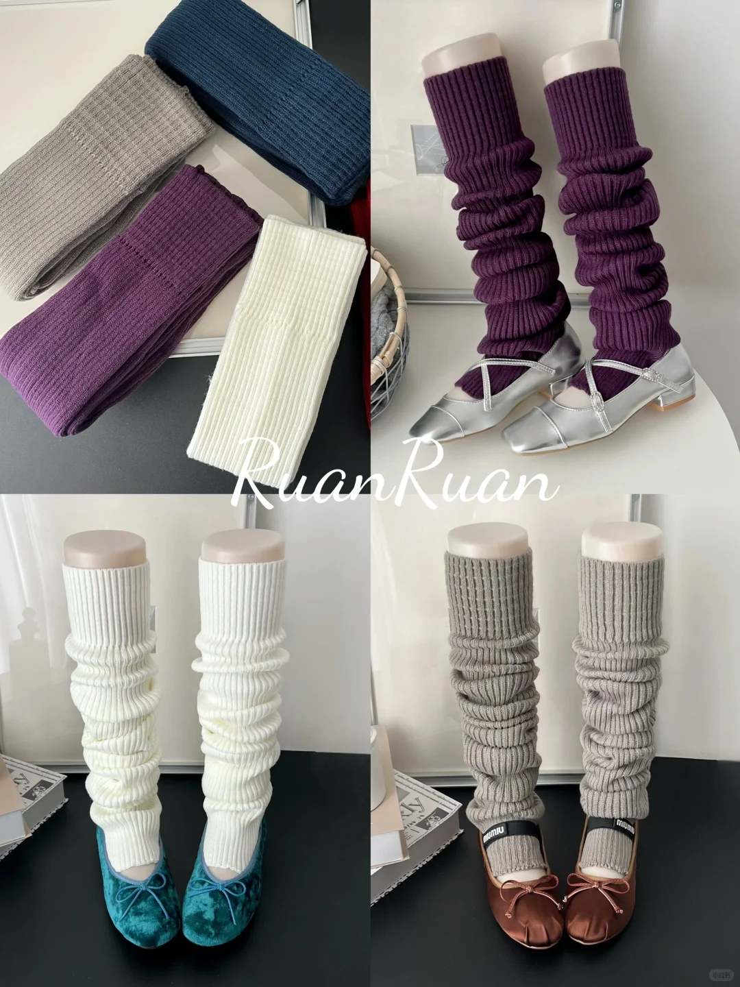 💜🤍🩶从脚踝暖到大腿的超长安全感！🧦
