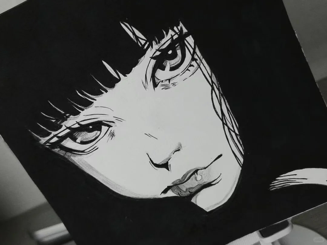 💡微光画坊 黑白动漫人物头像