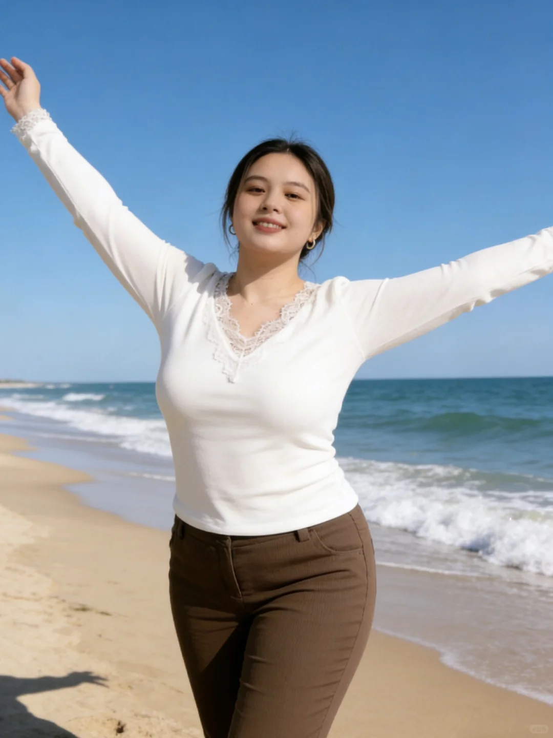 微胖秋冬蕾丝打底，氛围感拿捏了