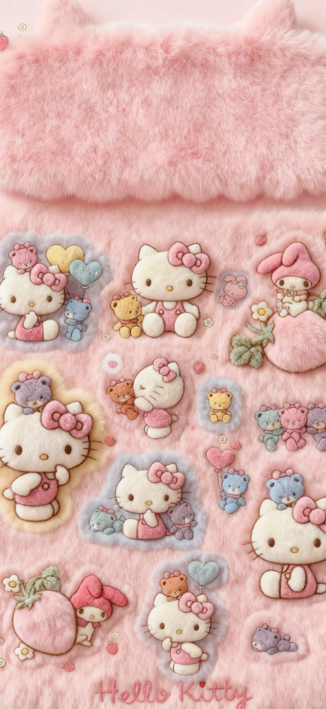 萌萌哒毛绒绒的粉色壁纸