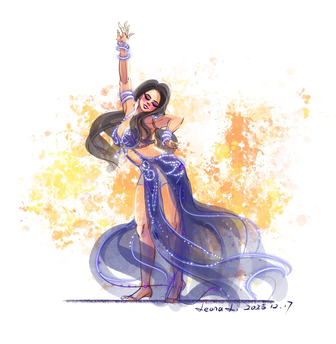 今天画的肚皮舞女孩儿💃💃22