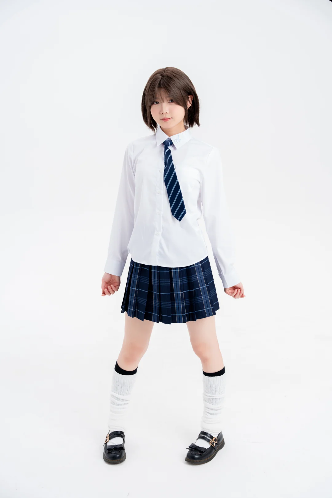 蓝白色系丨jk拍照姿势