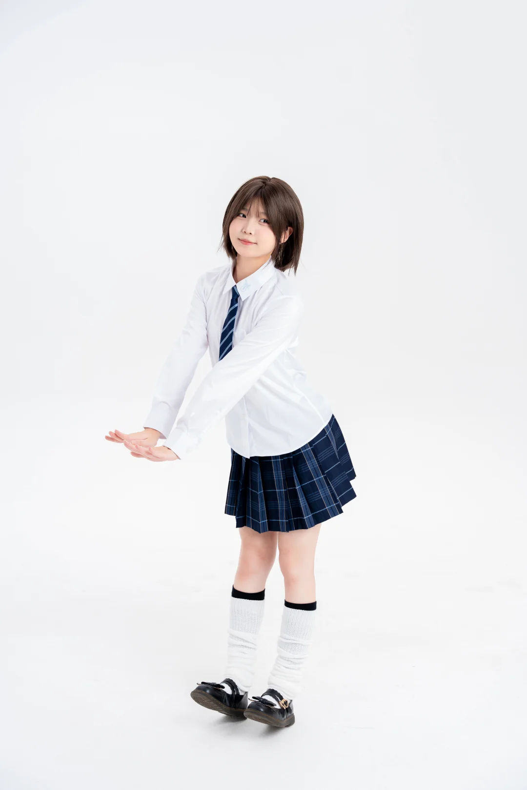 蓝白色系丨jk拍照姿势