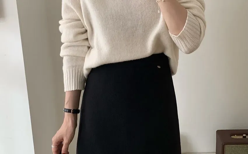 秋冬显瘦王炸💥 毛呢A字包臀裙太绝了