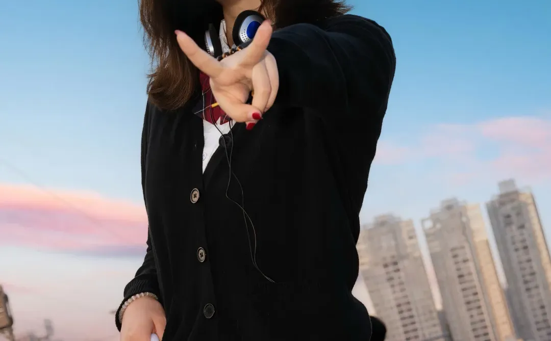 蓝调时刻的天台少女｜日系胶片感🎞️