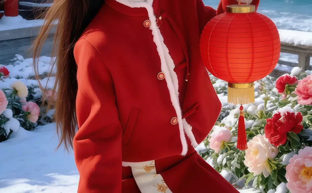 红色系穿搭•过年啦、海边的氛围感穿搭！