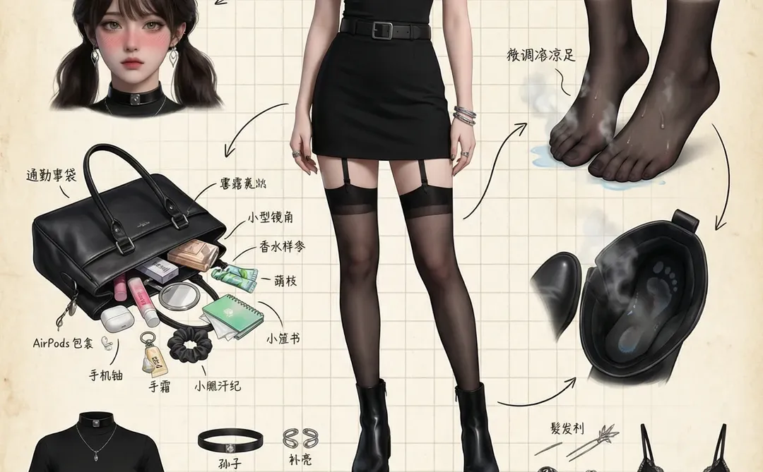 🖤黑丝双马尾酷妹！反差萌杀疯