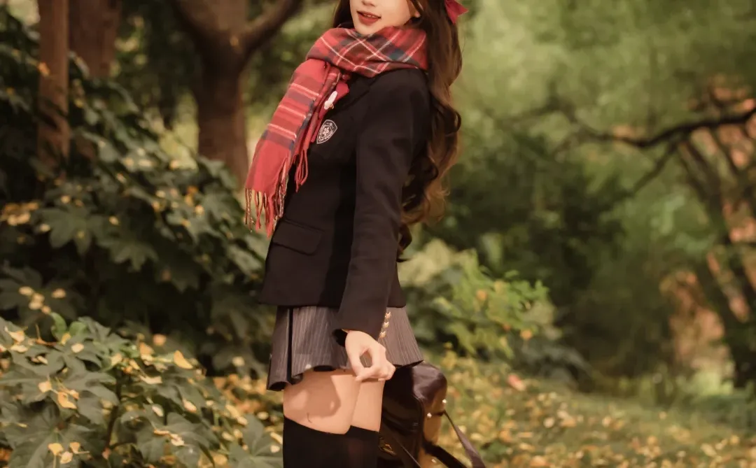 🍂林间落叶里的JK青春松弛感
