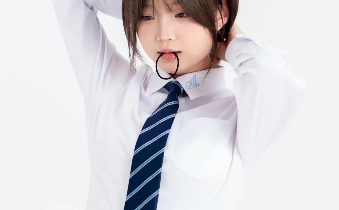 蓝白色系丨jk拍照姿势