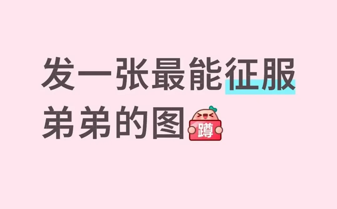 发一张最能征服弟弟的图