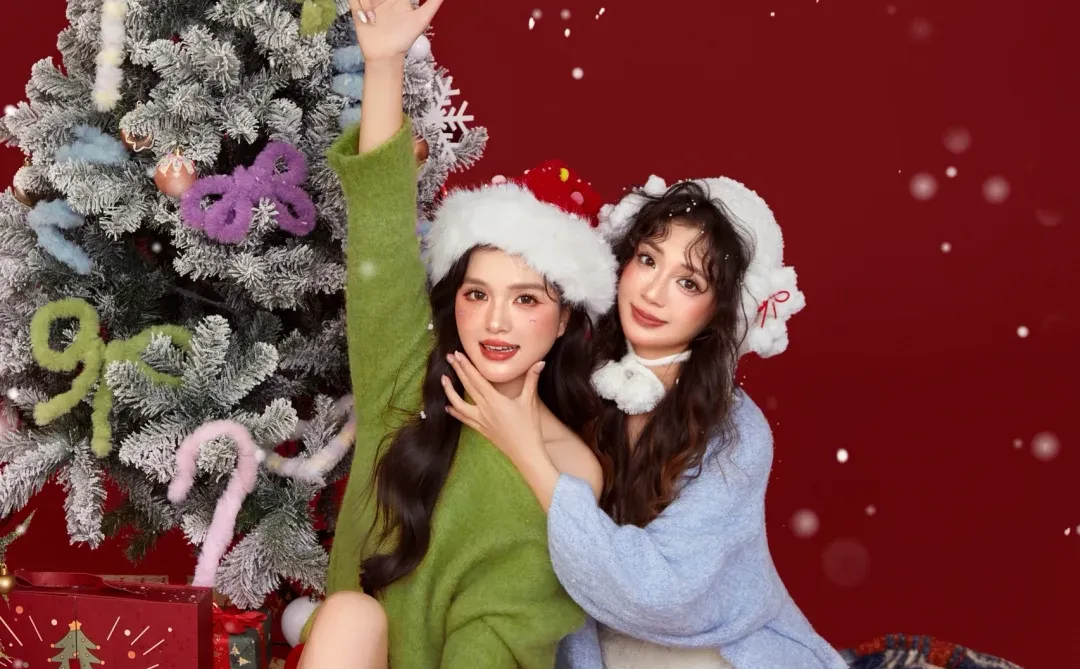 拾光秀圣诞照🎄提前预习闺蜜双人拍照姿势啦