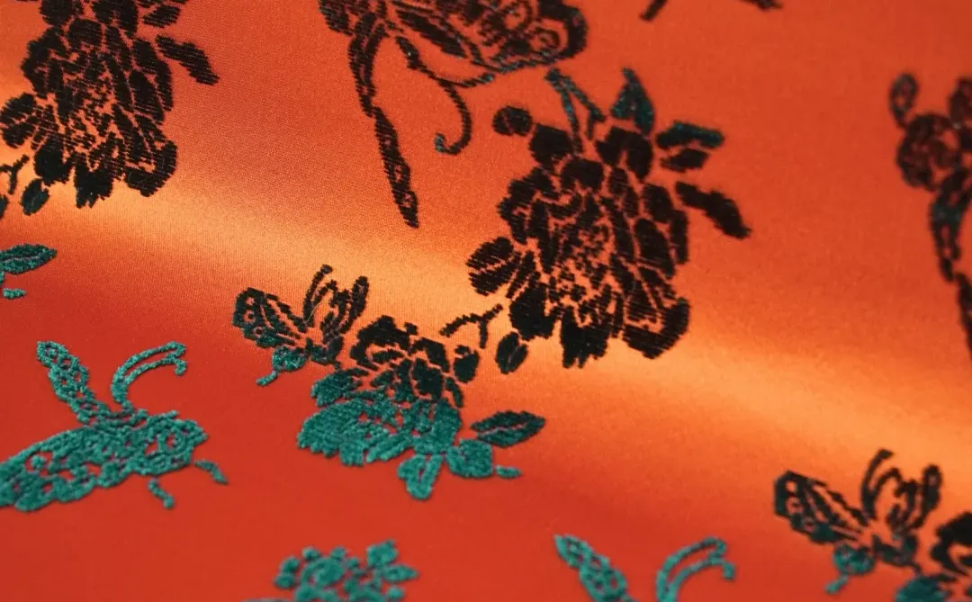 蝶恋花 | 橙底蓝绒漳缎 名家监制冠名