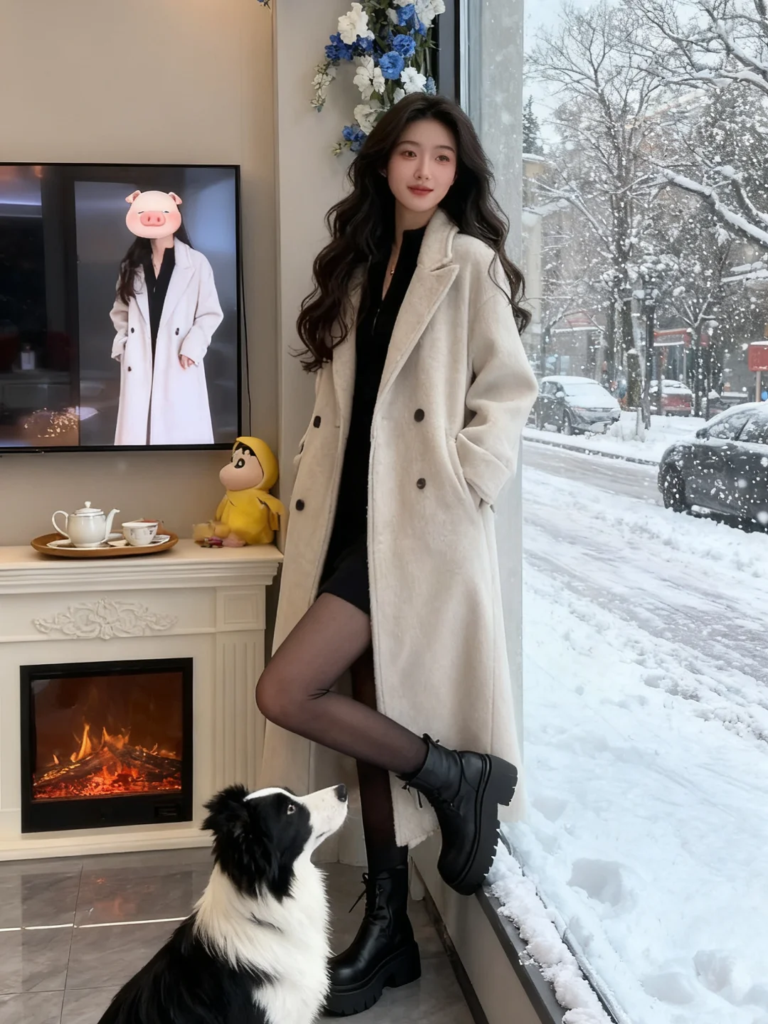 大衣➕包臀裙✨秋冬这样穿太气质啦‼️