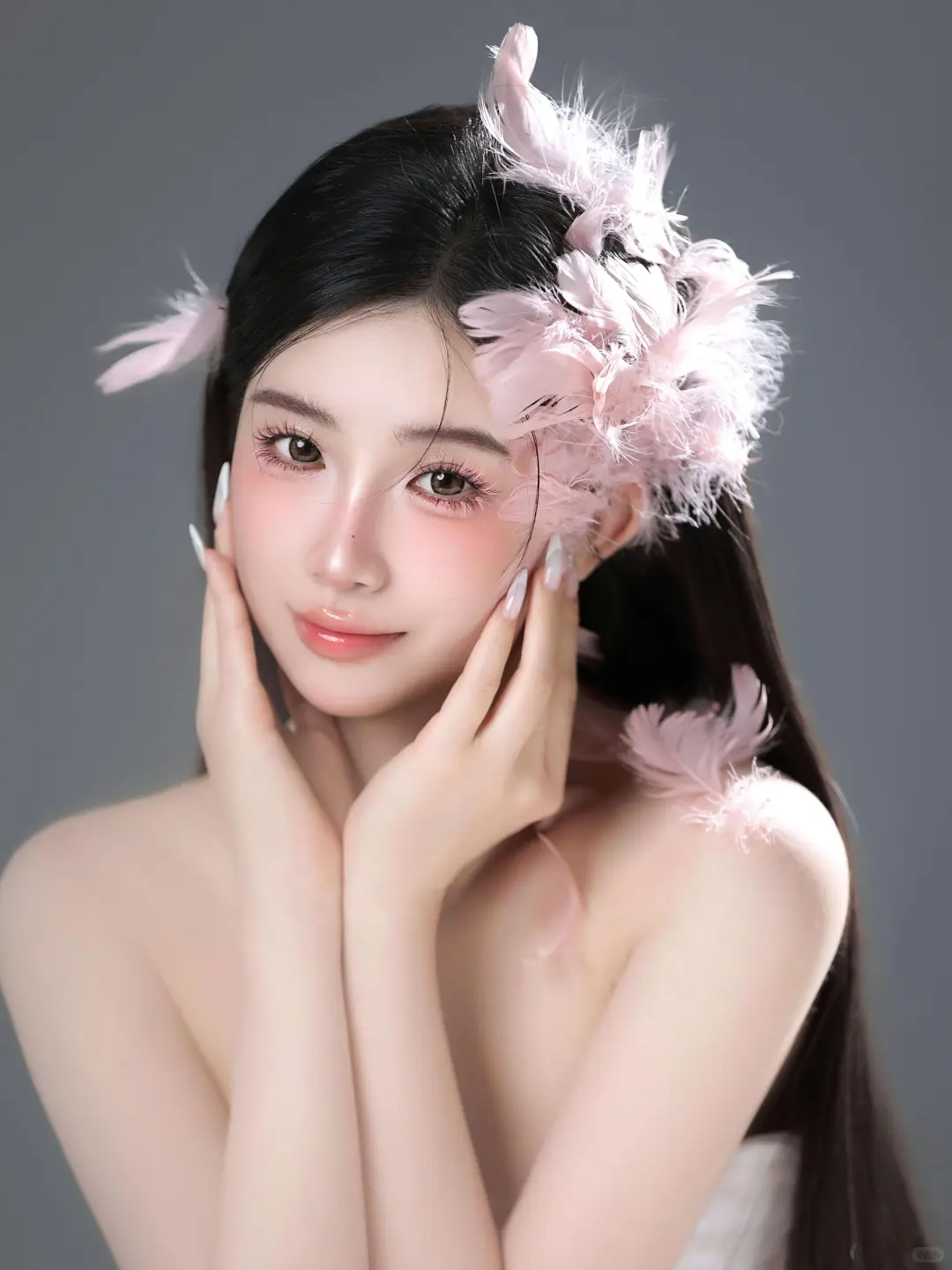 🦢☁️*ੈ♡⸝⸝🎀⋆ 纯欲羽毛写真