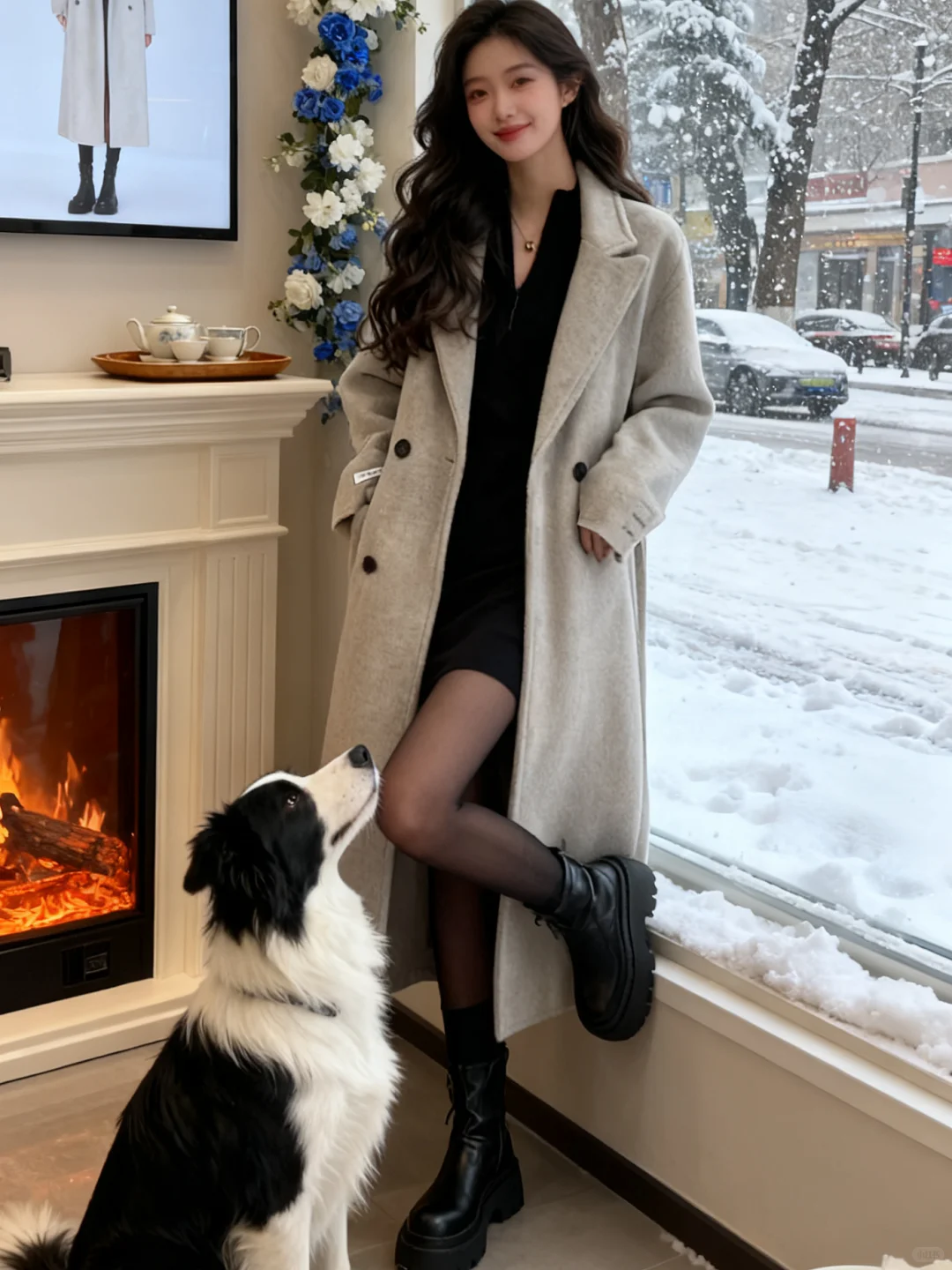 大衣➕包臀裙✨秋冬这样穿太气质啦‼️