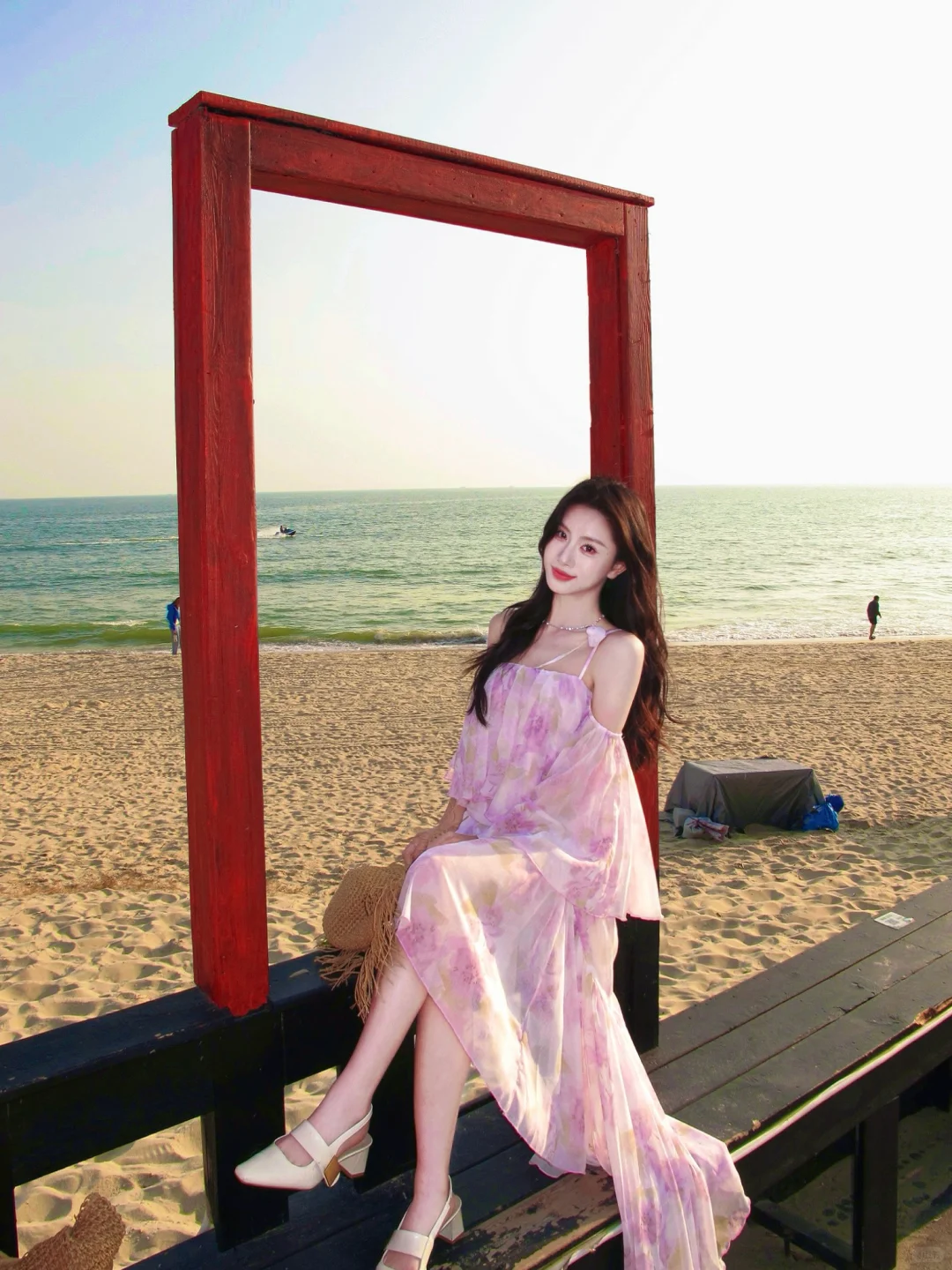 当我穿着徐如蓝同款在海边出片💗