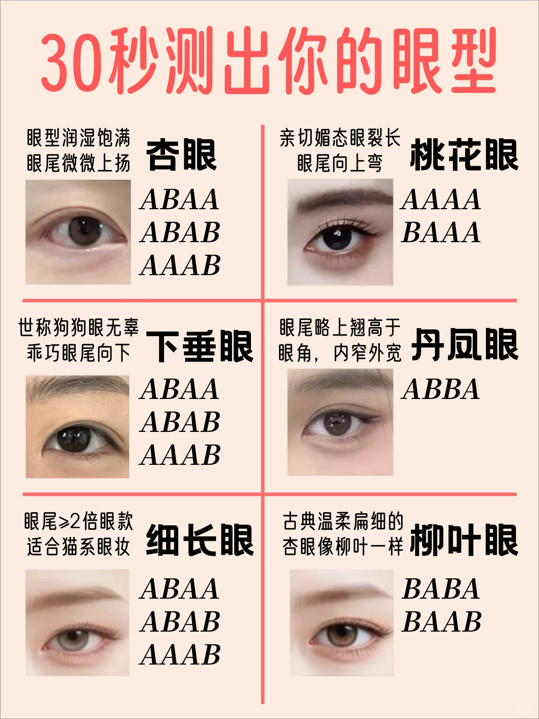 30秒自测你的「本命眼型」👀