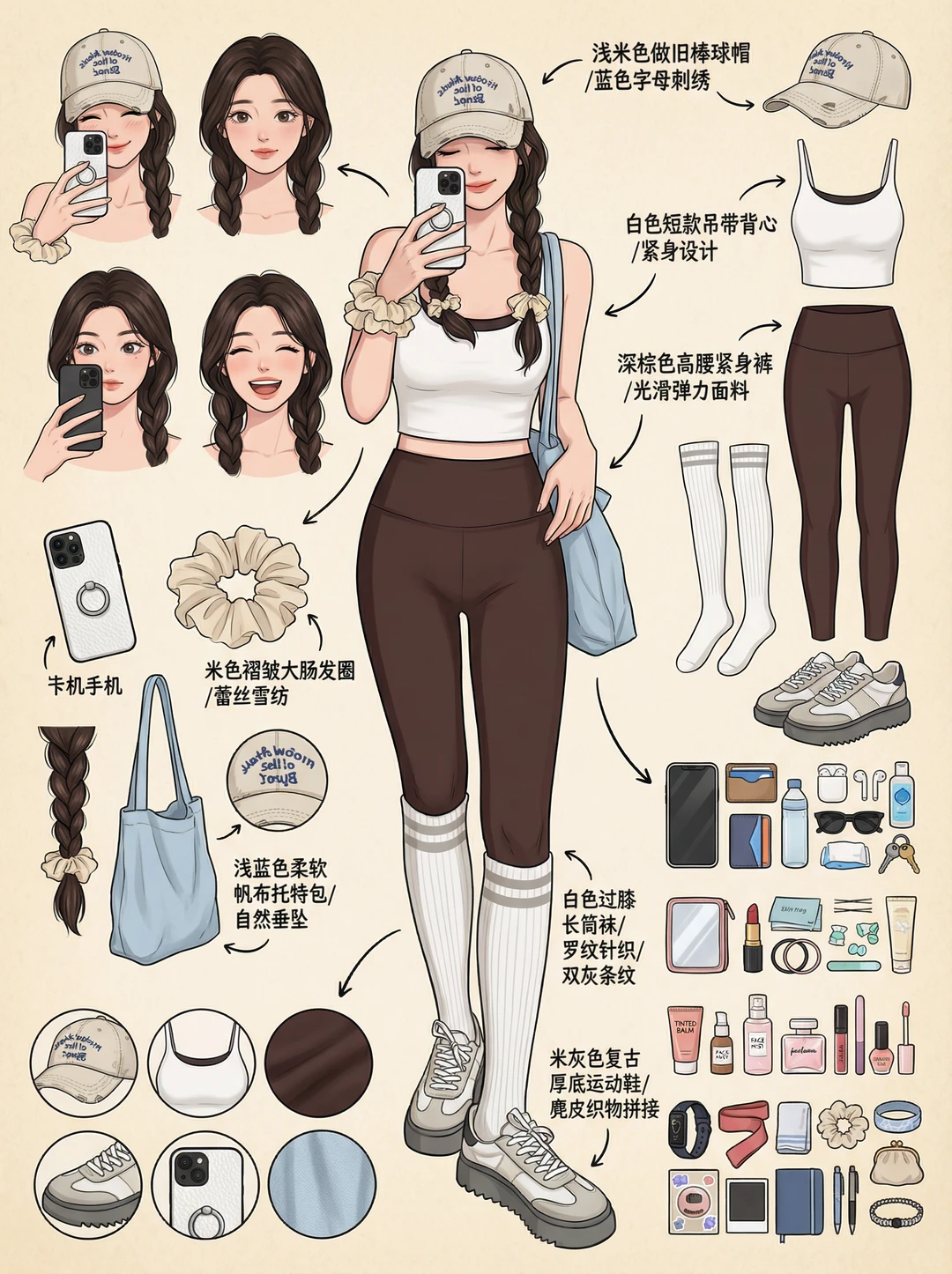 辣妹运动风穿搭｜显瘦公式拿捏了