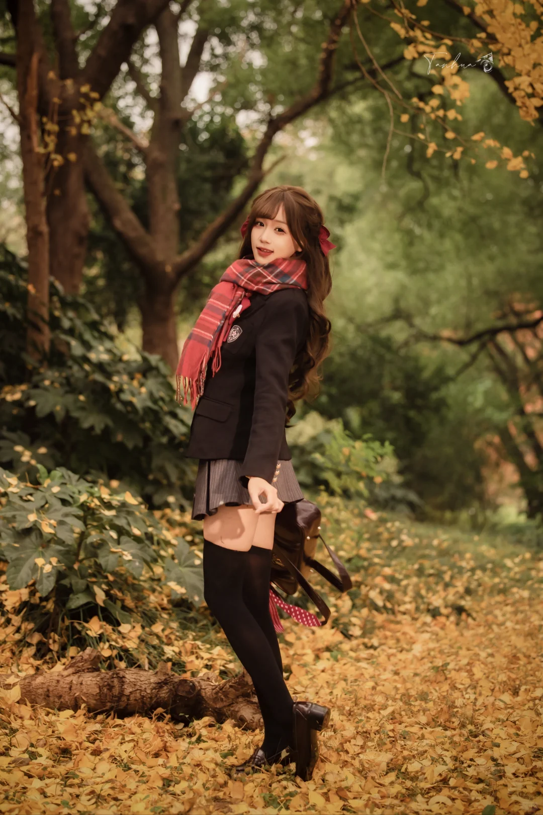 🍂林间落叶里的JK青春松弛感