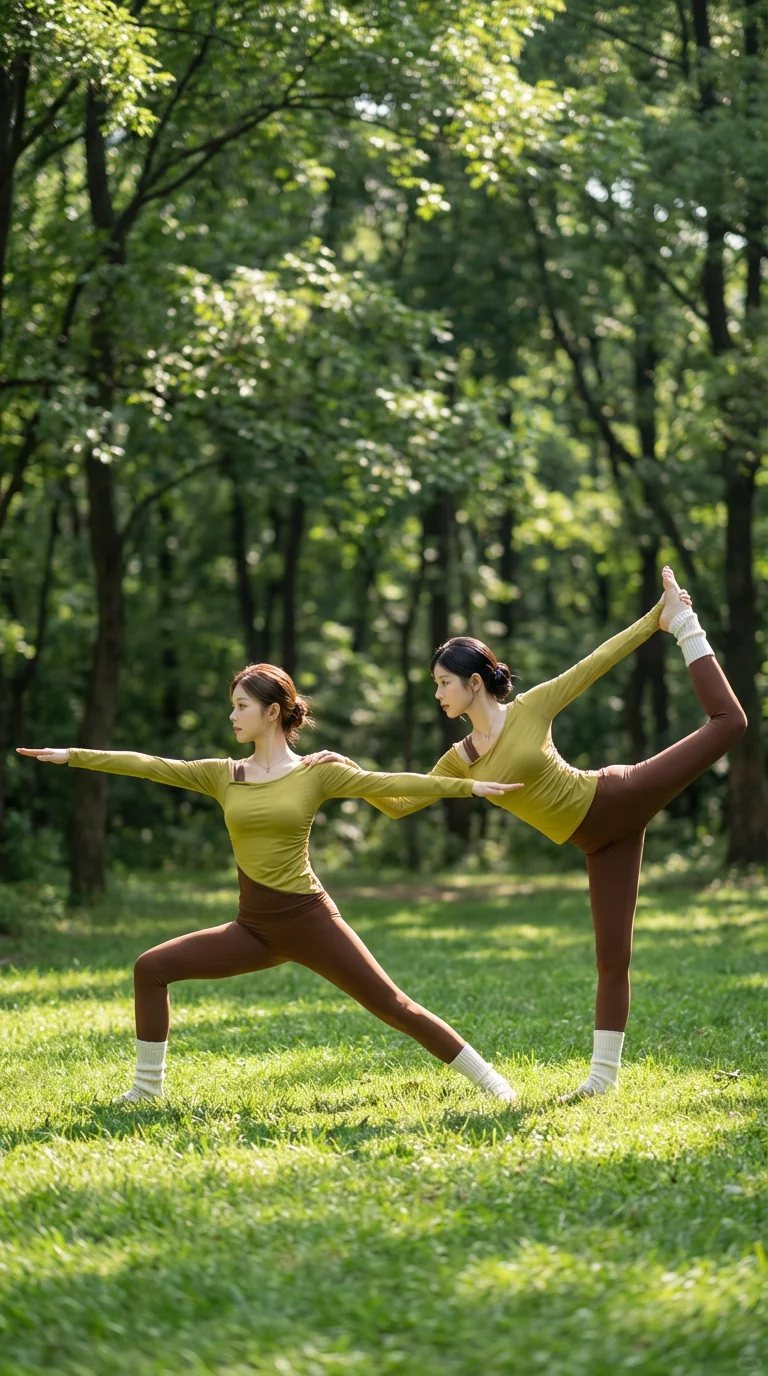 户外瑜伽的快乐，是多彩瑜伽服给的🌈