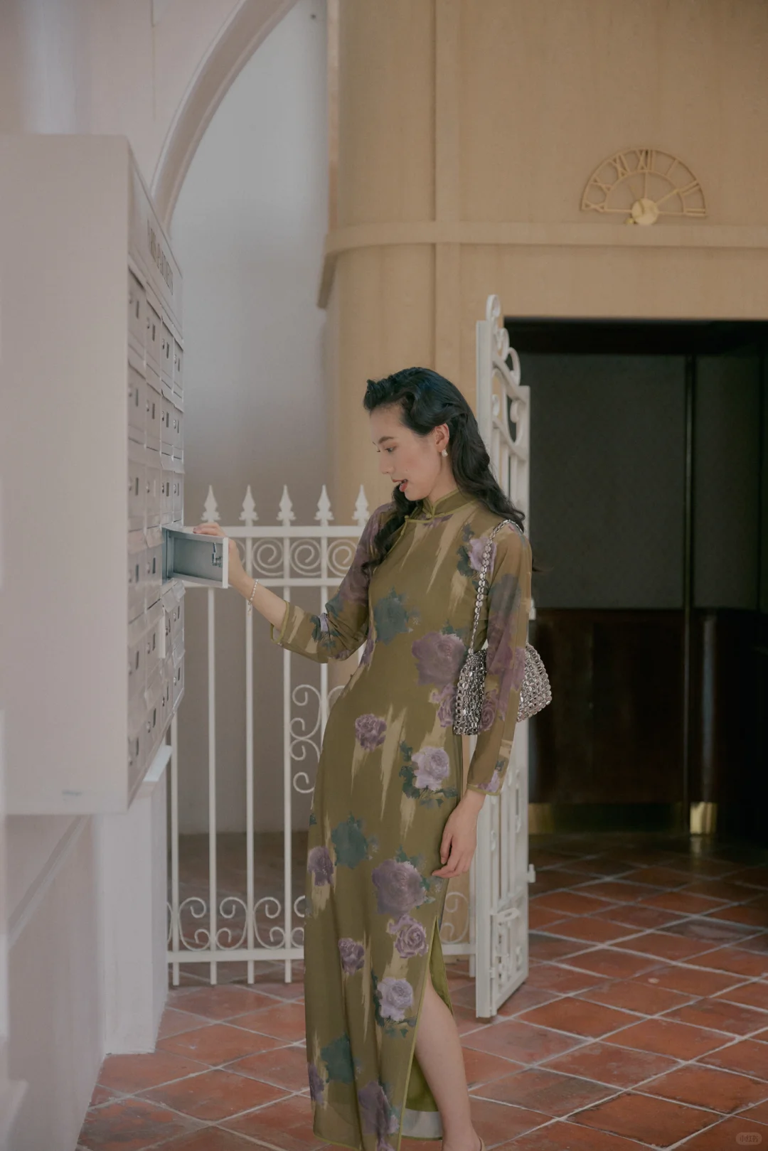 新品弹力网旗袍・苔薇，花样年华般的气韵