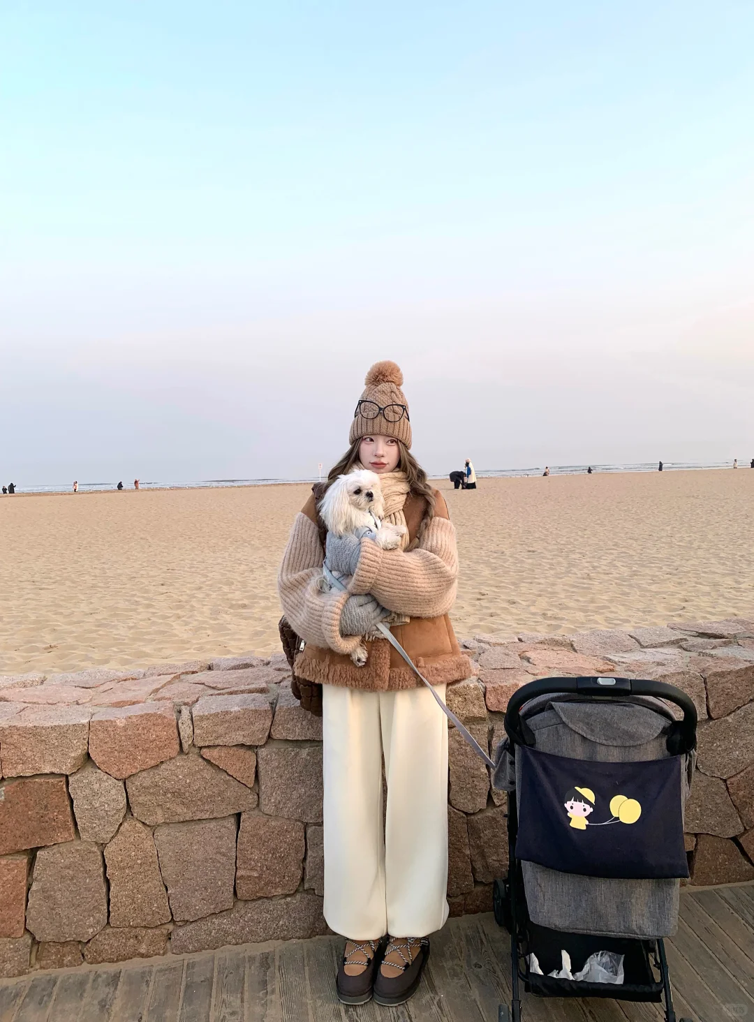 ootd｜阿那亚海边好多可爱狗狗🐶～