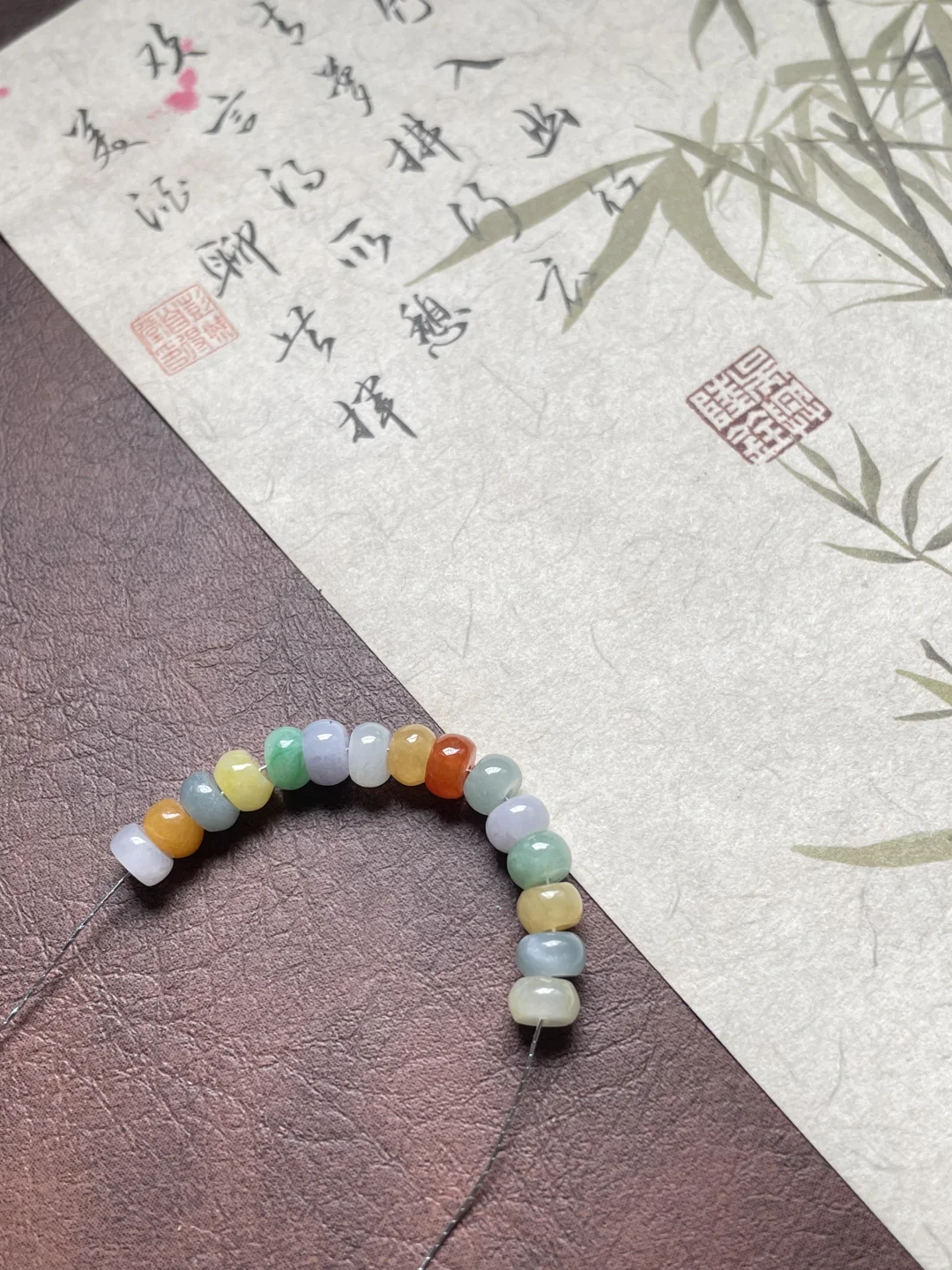 翡翠珠子翡翠手串，#一款多戴超能搭[话题]#