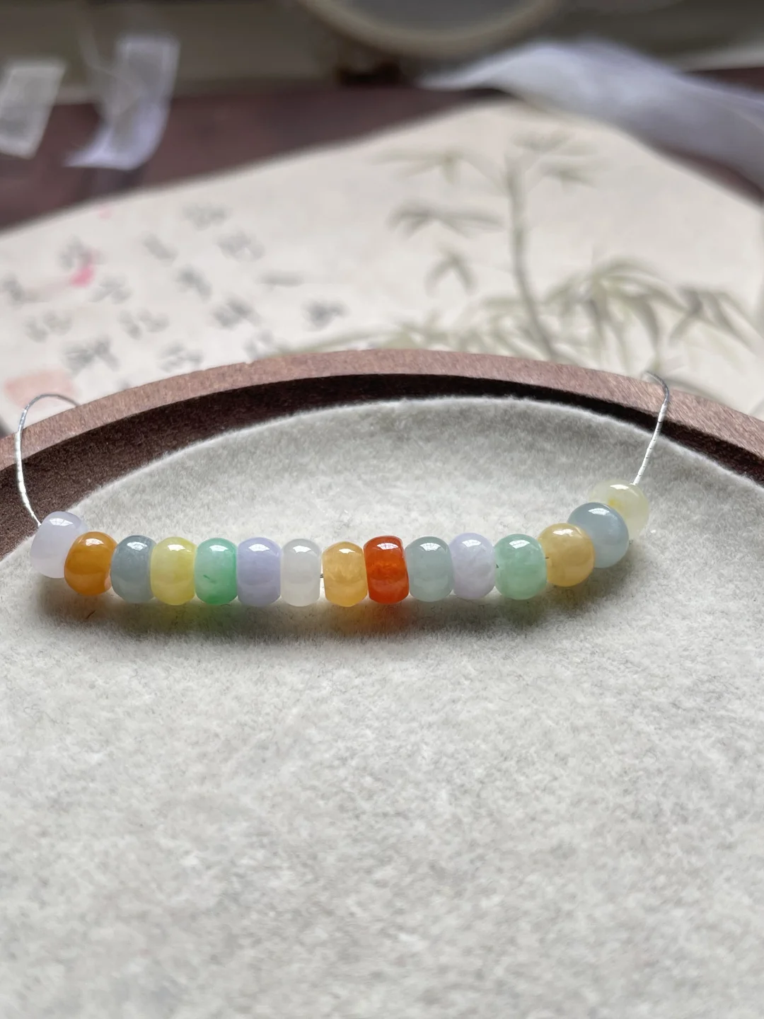 翡翠珠子翡翠手串，#一款多戴超能搭[话题]#