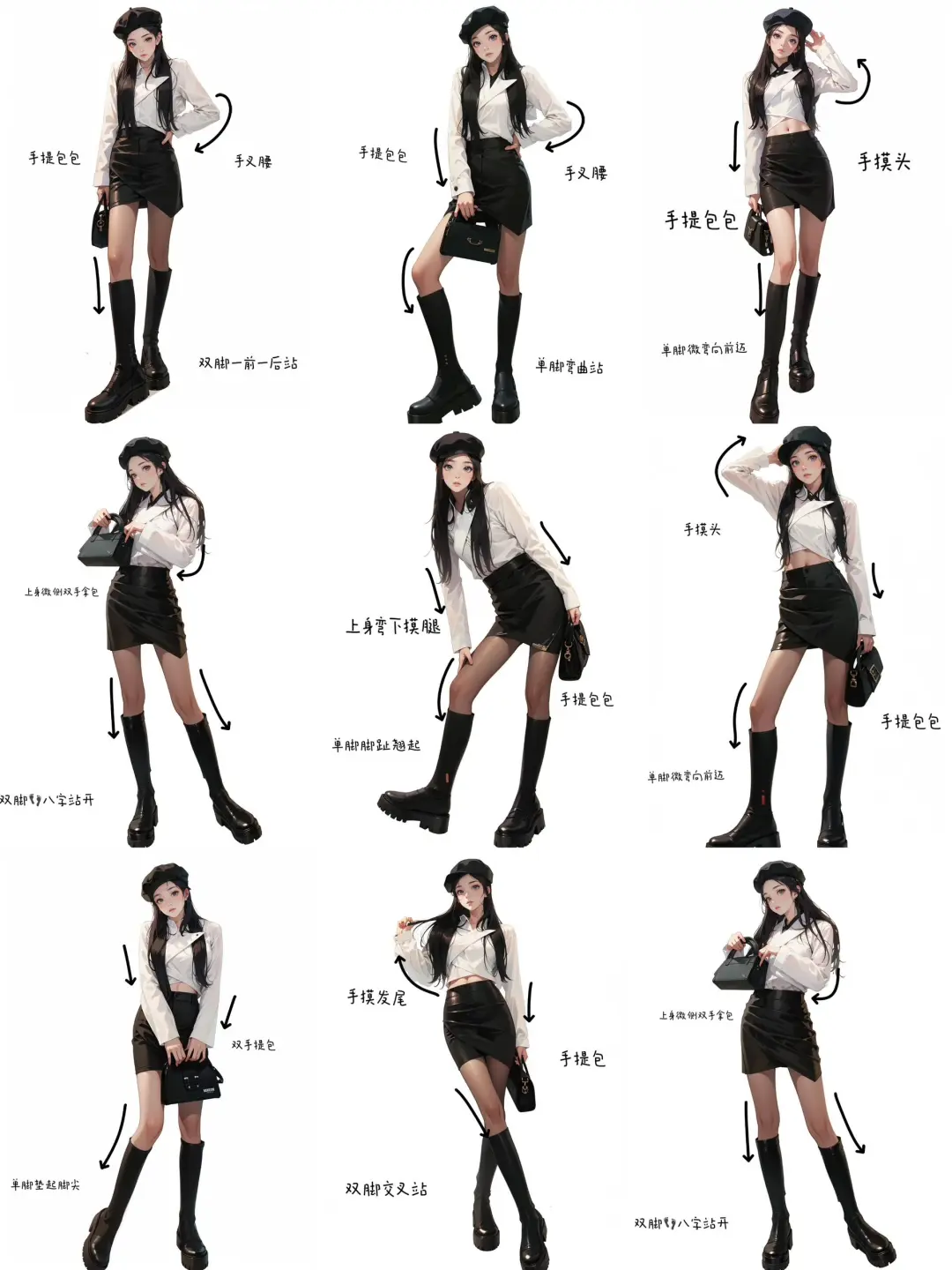 存一组甜酷风拍照姿势，姐妹们收藏起来！