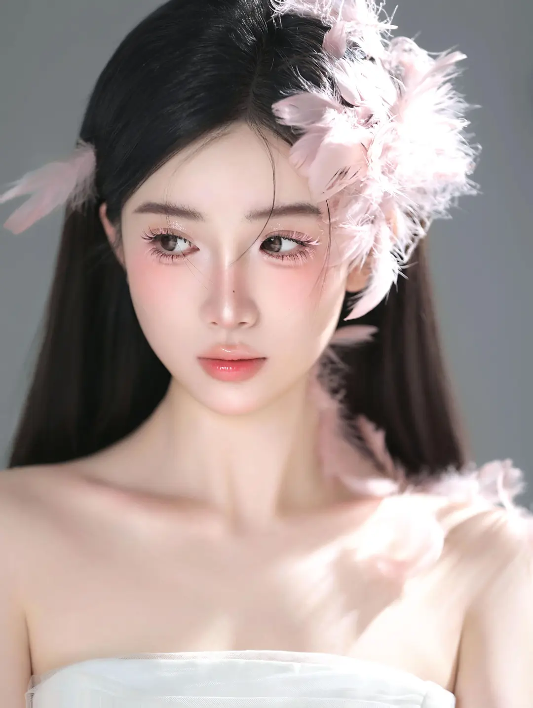 🦢☁️*ੈ♡⸝⸝🎀⋆ 纯欲羽毛写真