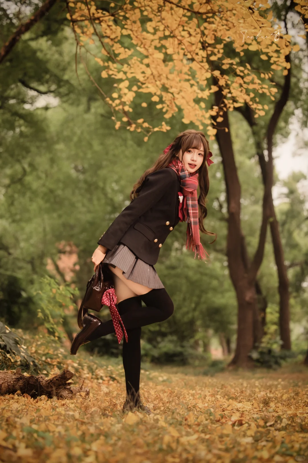 🍂林间落叶里的JK青春松弛感