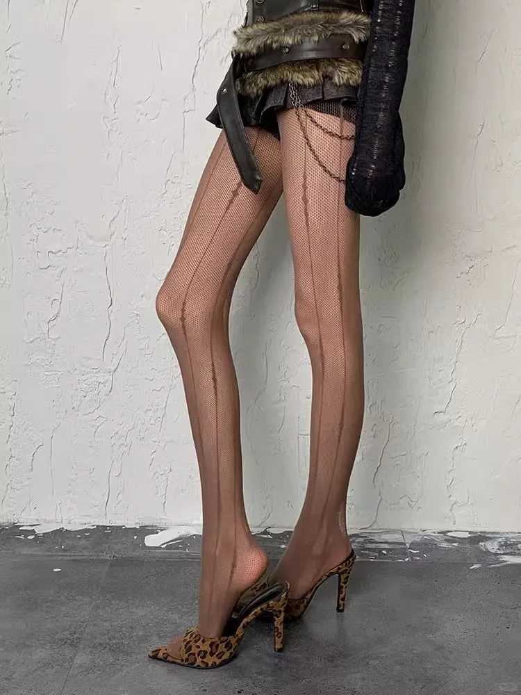 有被这条鱼网裤美到～！🎀