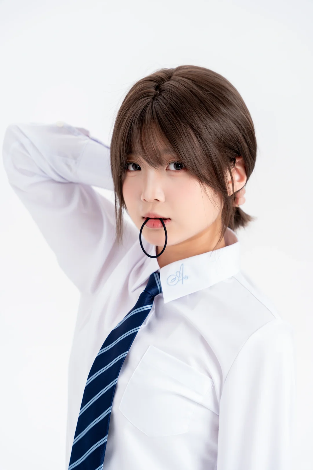 蓝白色系丨jk拍照姿势