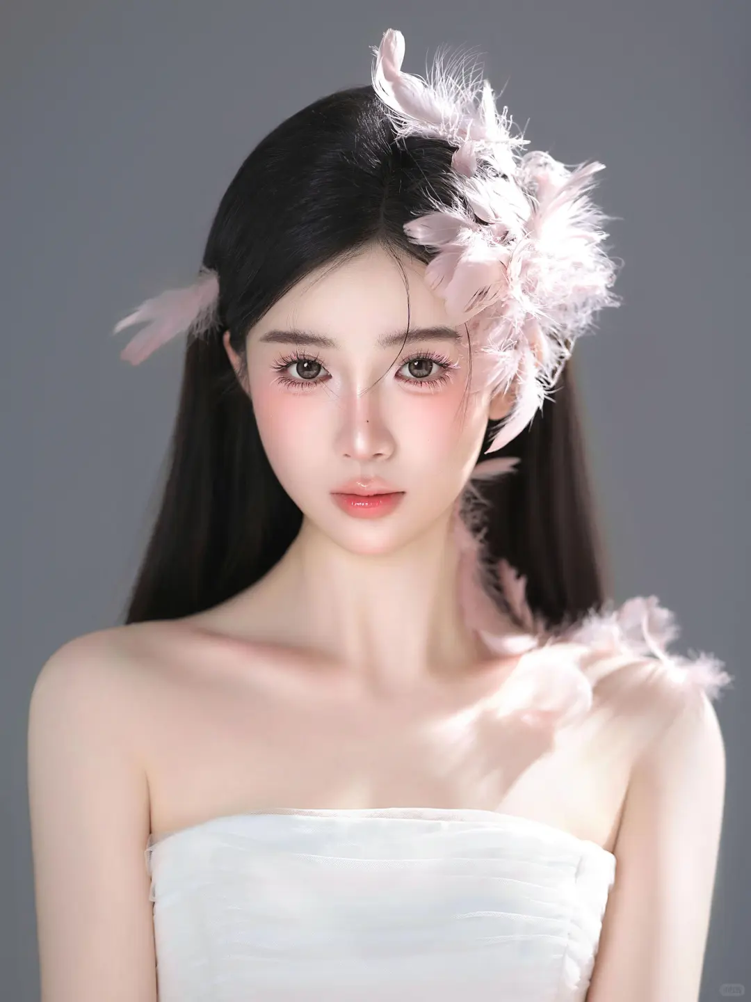 🦢☁️*ੈ♡⸝⸝🎀⋆ 纯欲羽毛写真