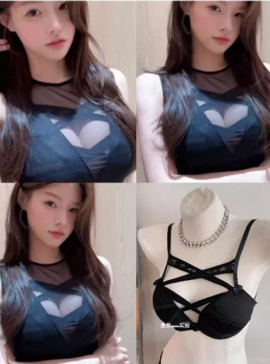 性感纯欲交叉内衣-聚拢显大文胸来啦