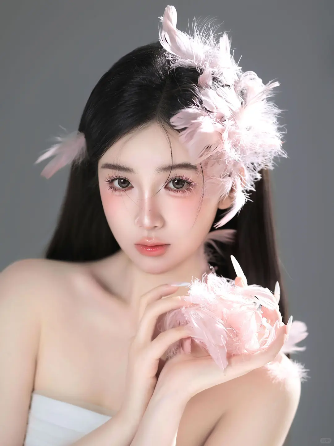 🦢☁️*ੈ♡⸝⸝🎀⋆ 纯欲羽毛写真